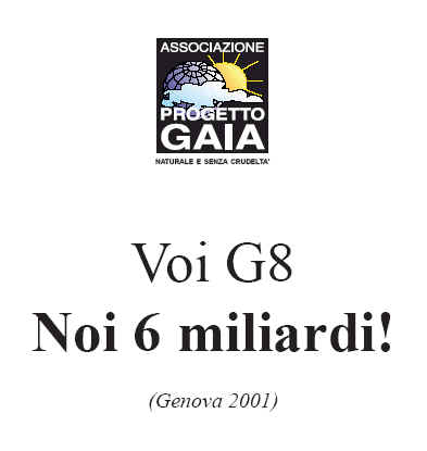 T-shirt girocollo - Genova 2001 - Voi G8. Noi 6 miliardi